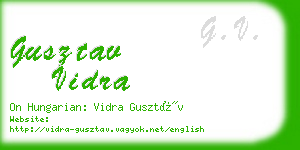 gusztav vidra business card